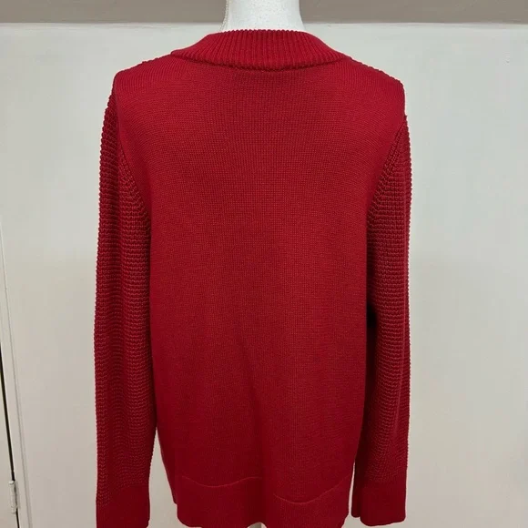 Allison Bailey Dark Red Cardigan Size L - Picture 2 of 3